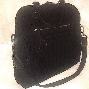 Vera Bradley Microfiber Quilted LG Tote BLACK NWOT